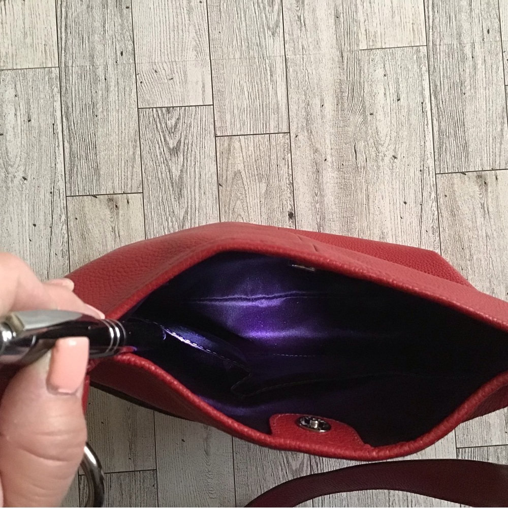 Coach Red Leather Shoulder Bag - Picture 5 of 5